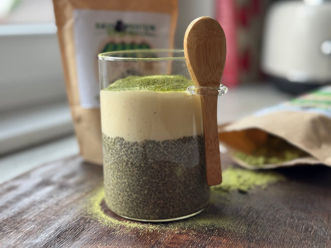 Gerstengras-Chia-Pudding