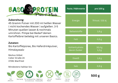 Bio- Kartoffelbrei Pur