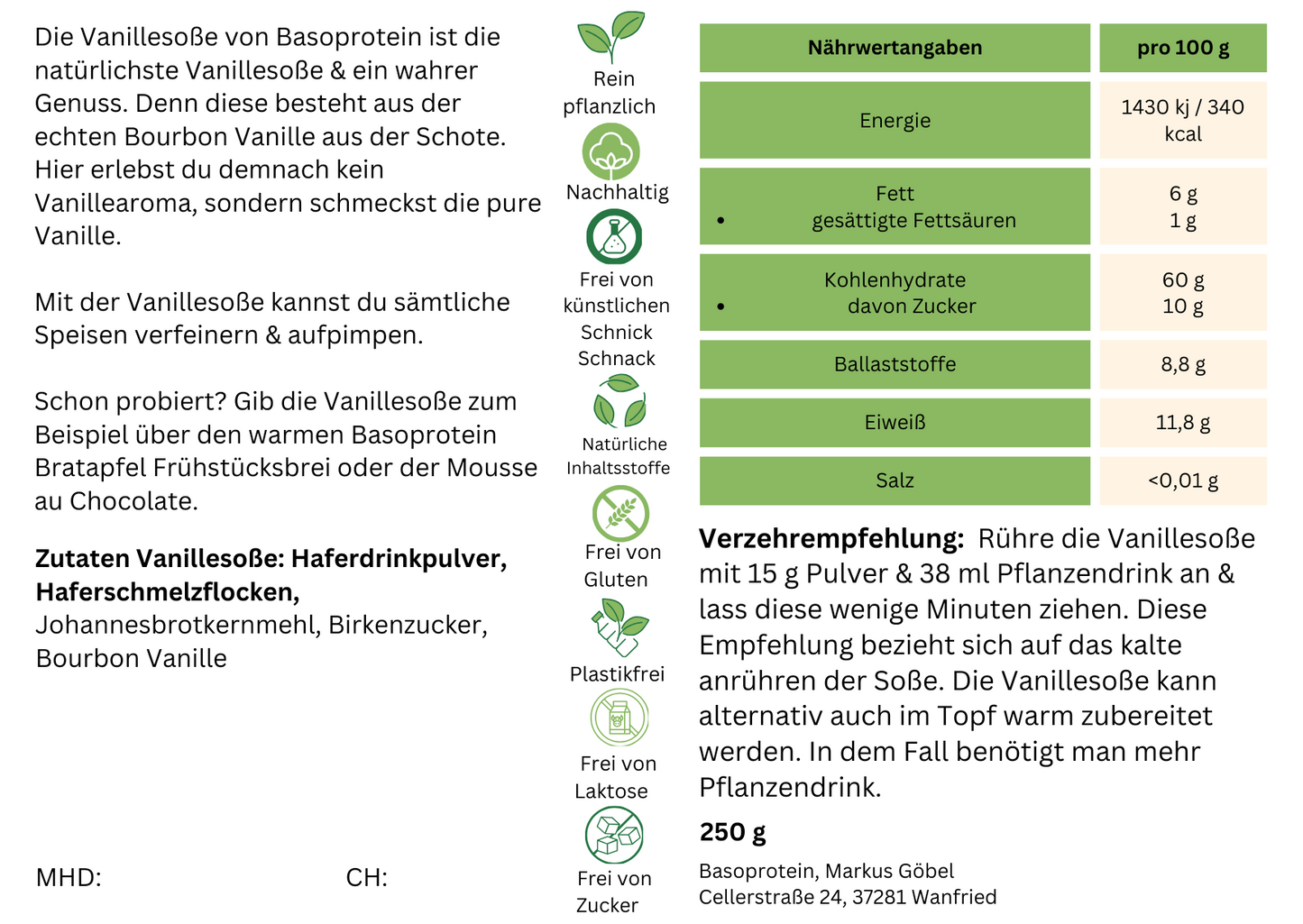 Vanillesoße