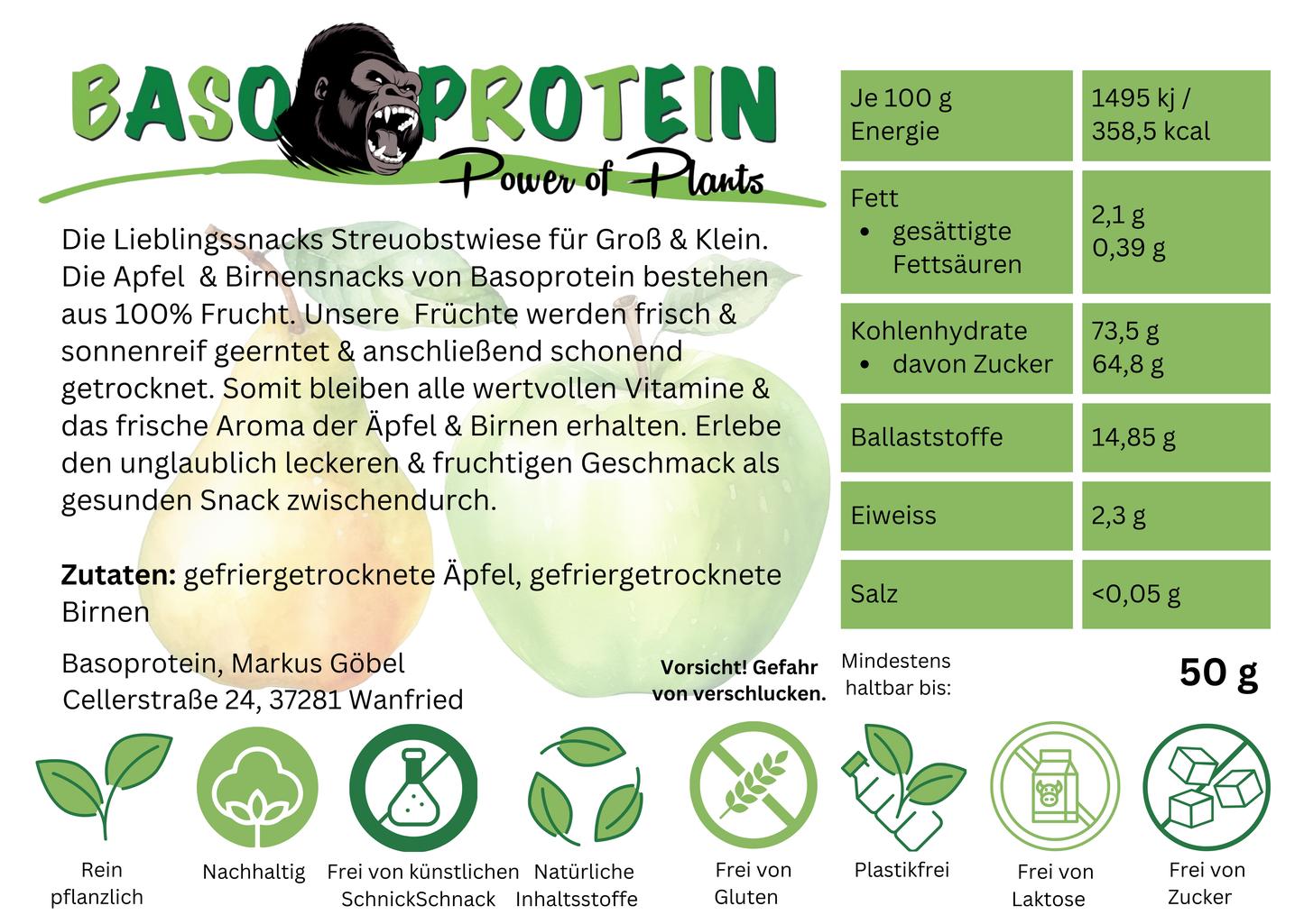 Lieblingssnacks Äpfel & Birnen