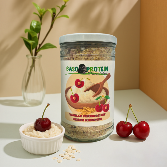 Vanilleporridge mit heißen Kirschen
