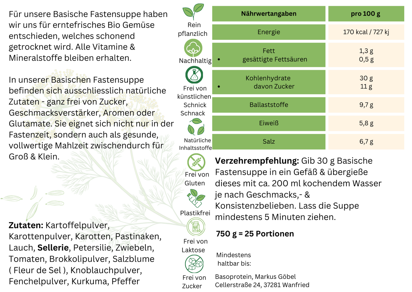 Basische Fastensuppe