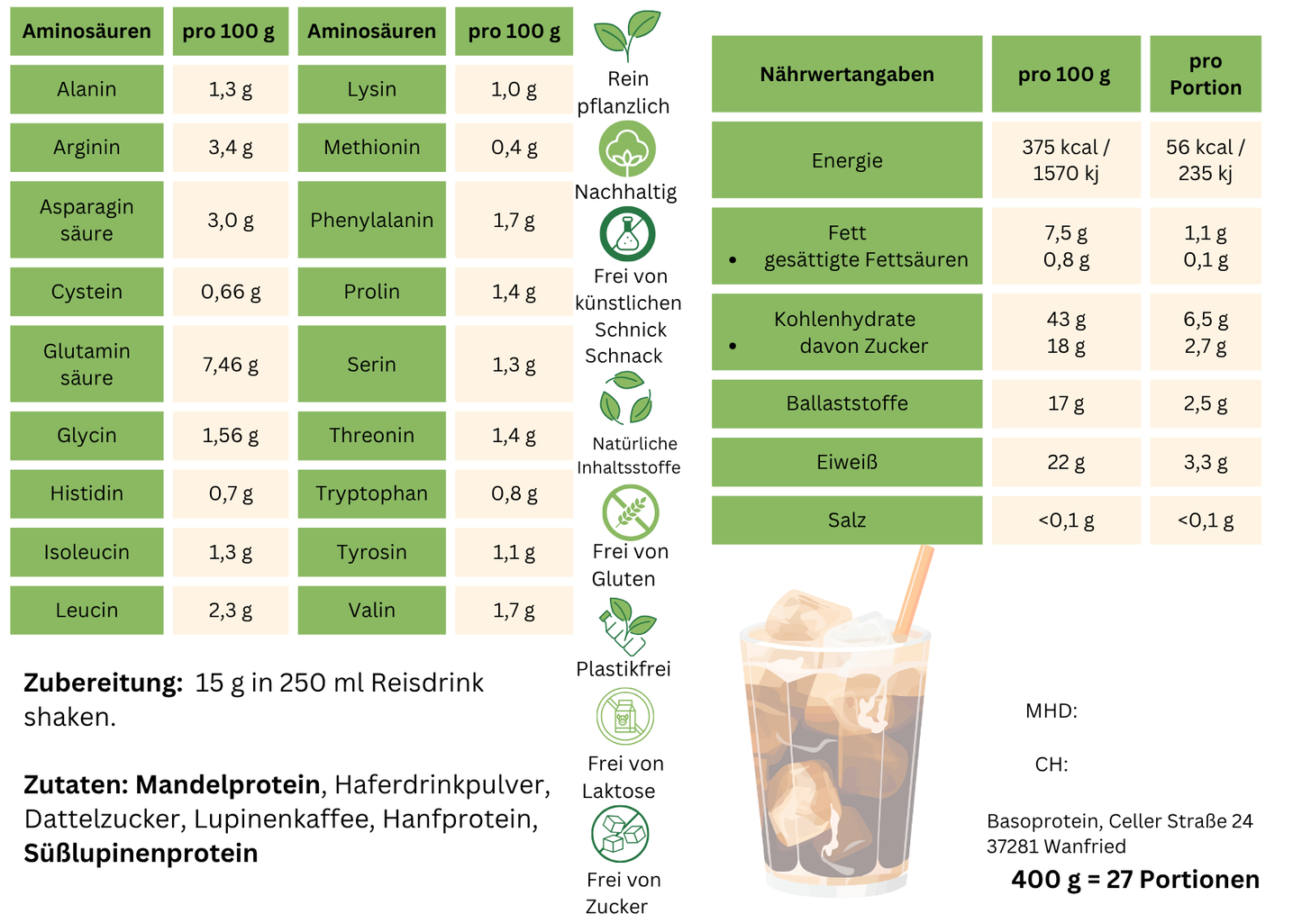 Protein Eiskaffee