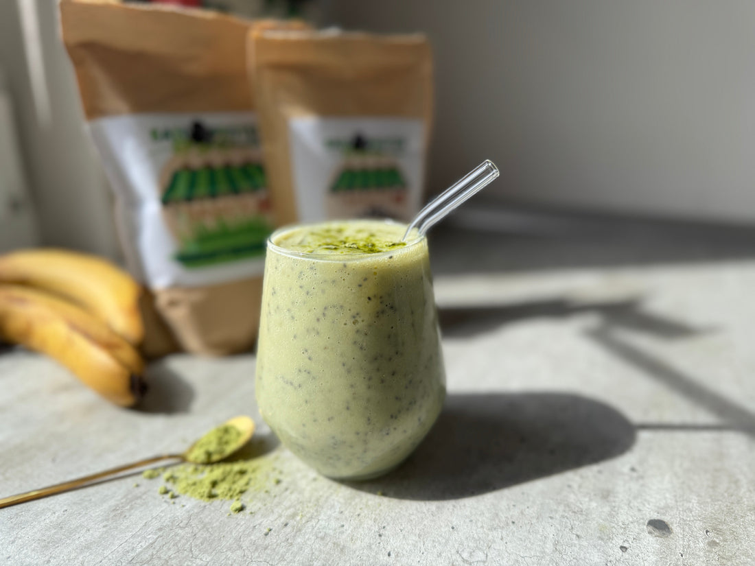 Bananen-Gerstengras-Smoothie