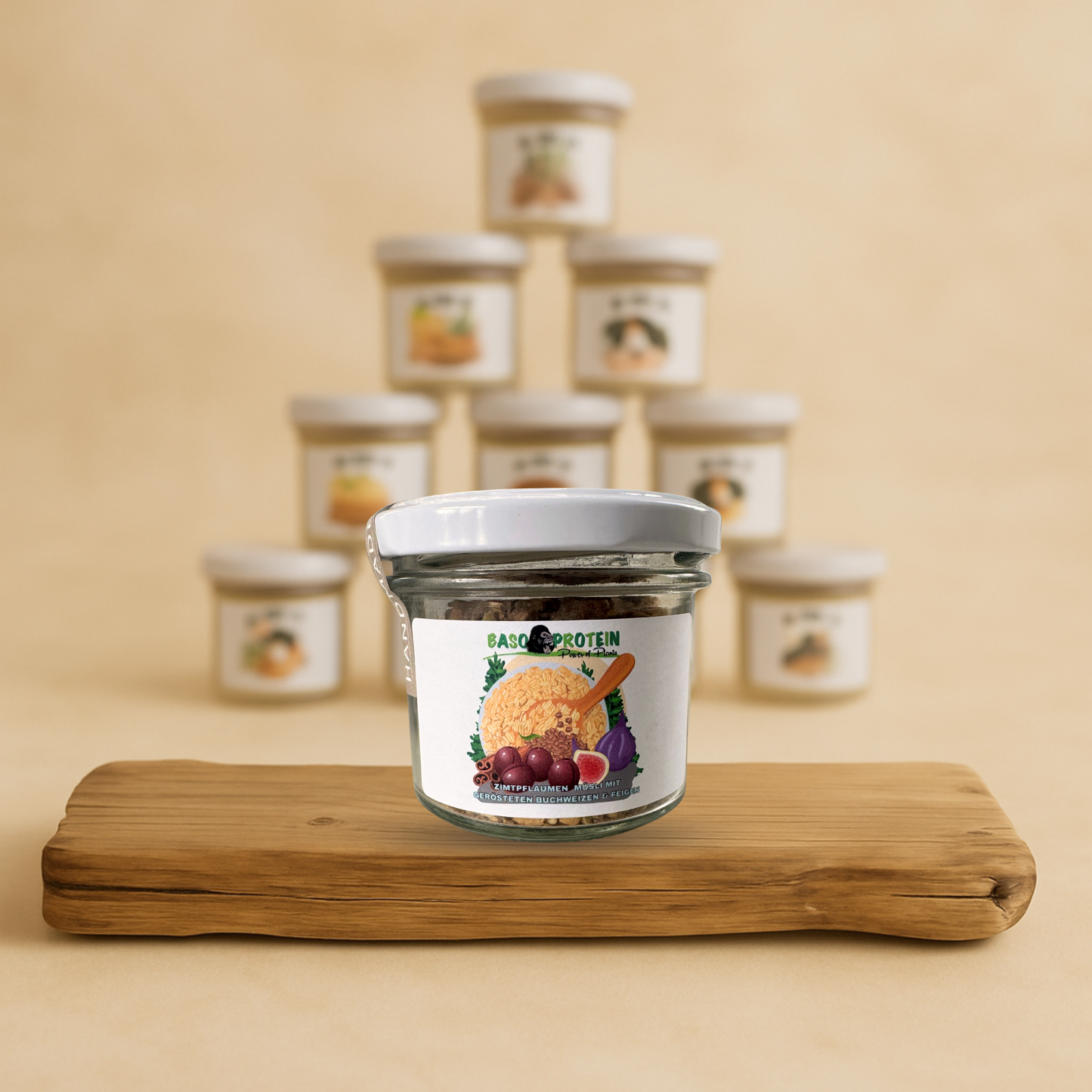 Zimtpflaumen Müsli mit geröstetem Buchweizen und Feigen