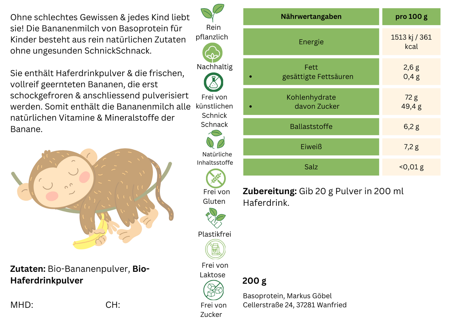 Bananenmilch Kids