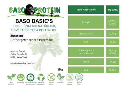 Bio Petersilie gefriergetrocknet
