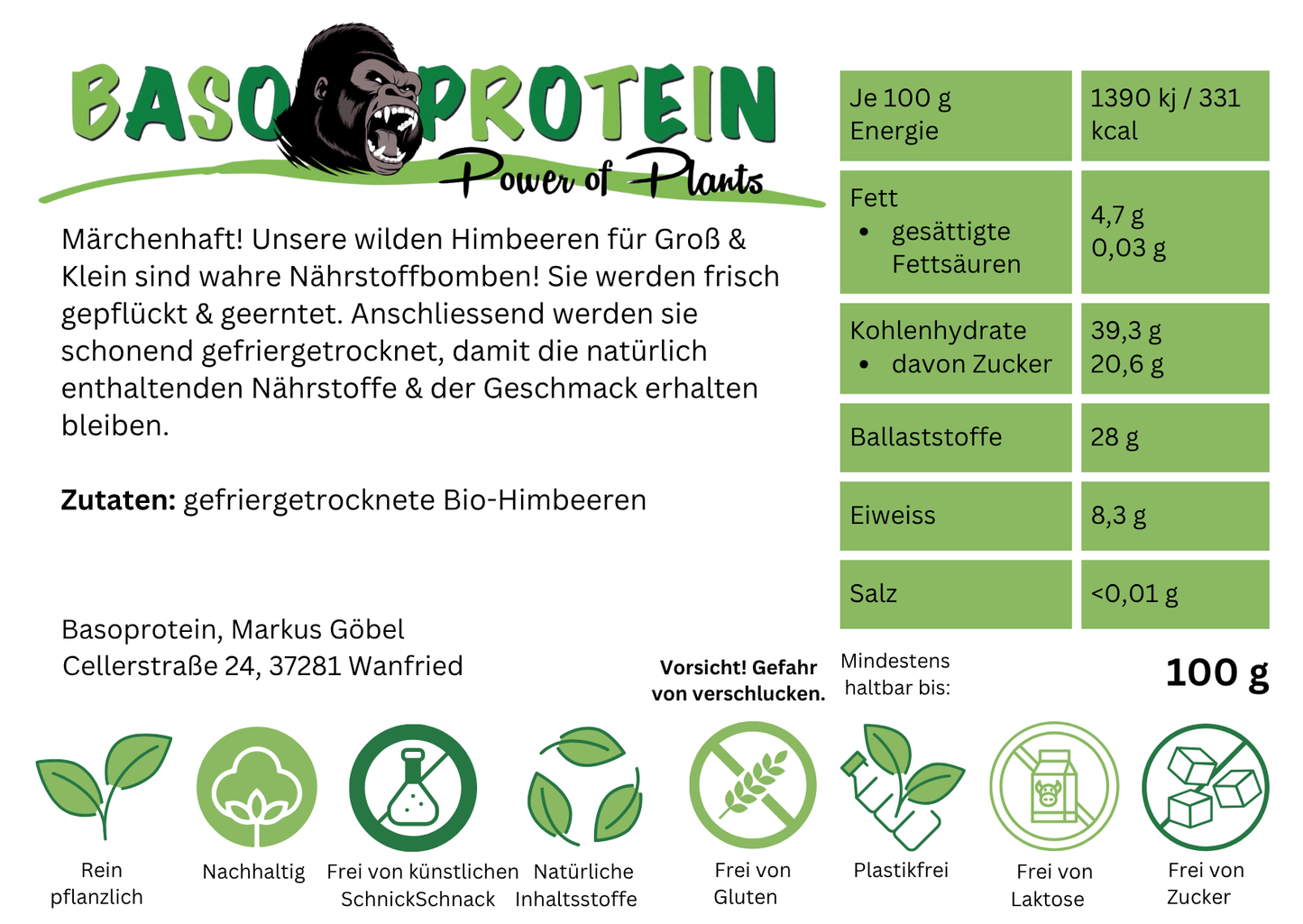 Lieblingssnacks Himbeere