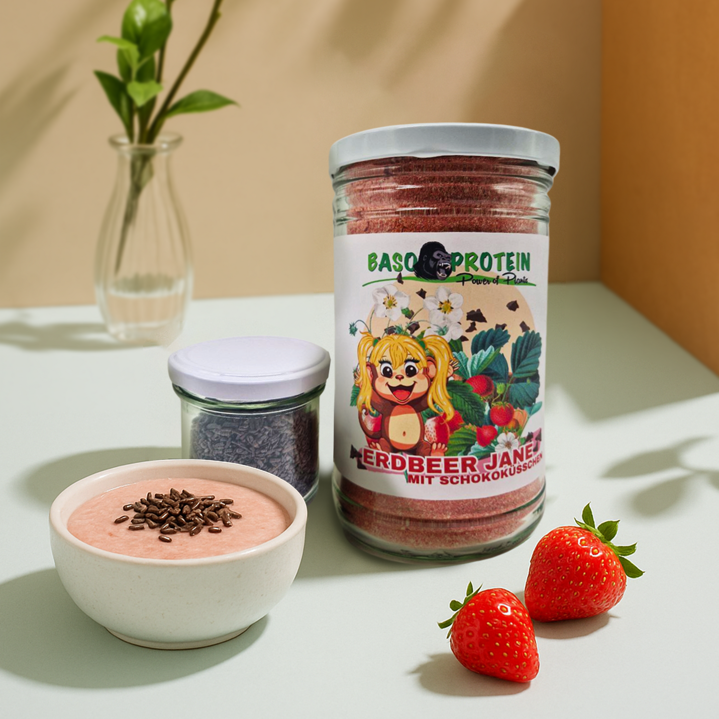 Erdbeer Jane mit Schokoküsschen