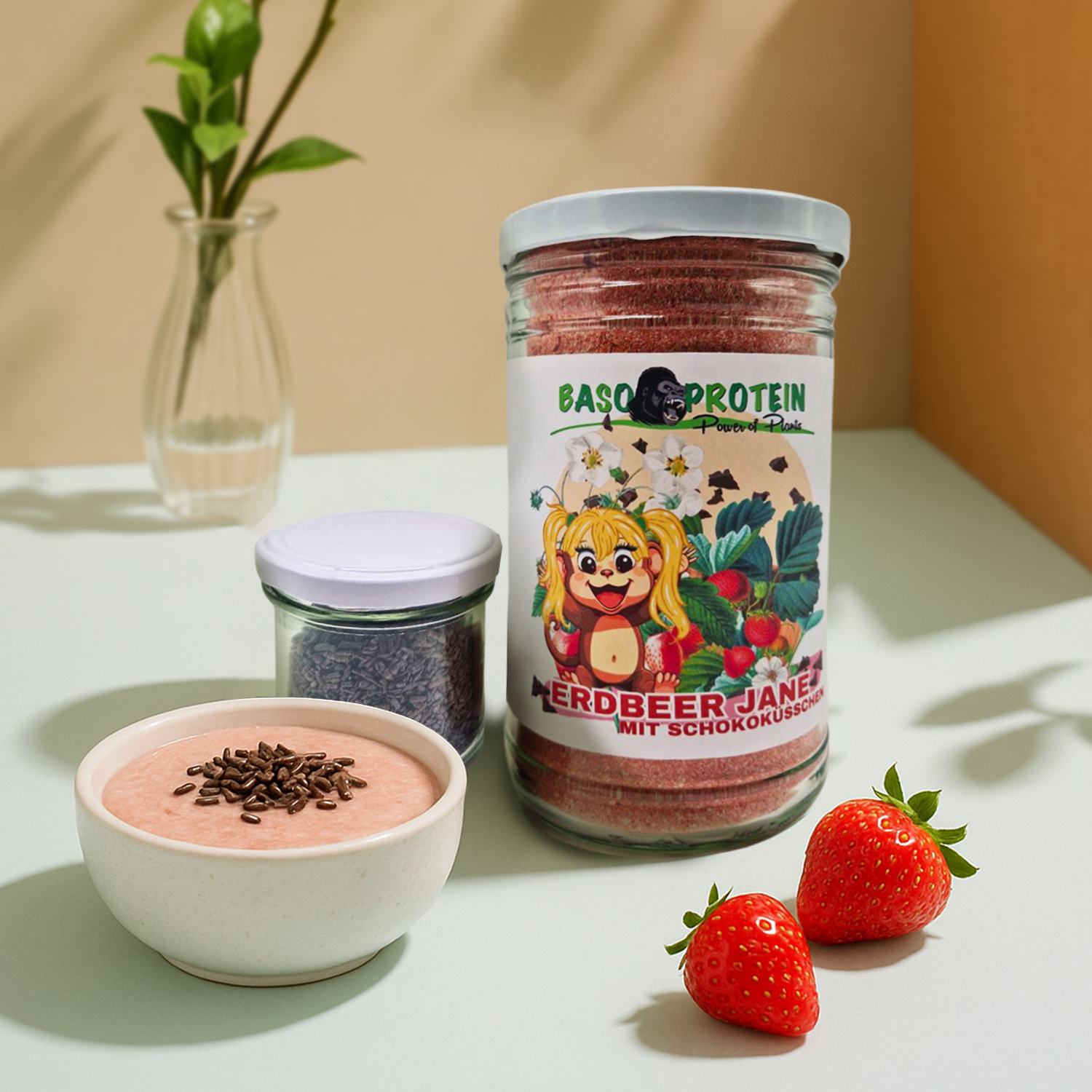 Erdbeer Jane mit Schokoküsschen